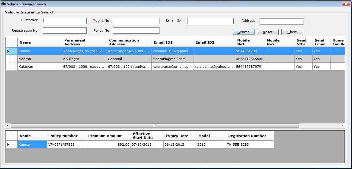 Vehicle Insurance Vehicle Insurance Policy Details